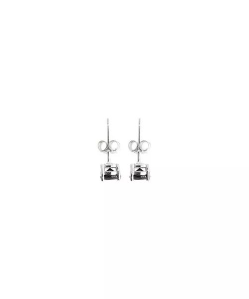 Stud Earrings Zircons 6 mm - Silver 925