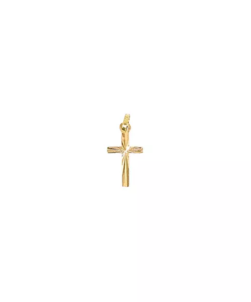 18ct Gold: Cross Pendant - Two Face