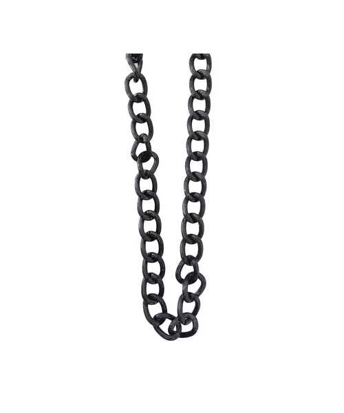 Glasses: Black Oval Chain - Aluminium