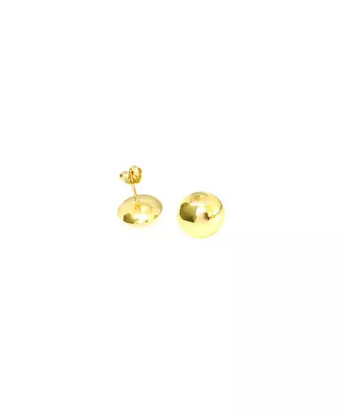 Button Earrings - 9ct Gold