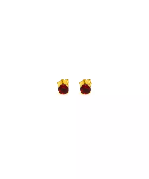 9ct  Gold Red Studs 5mm