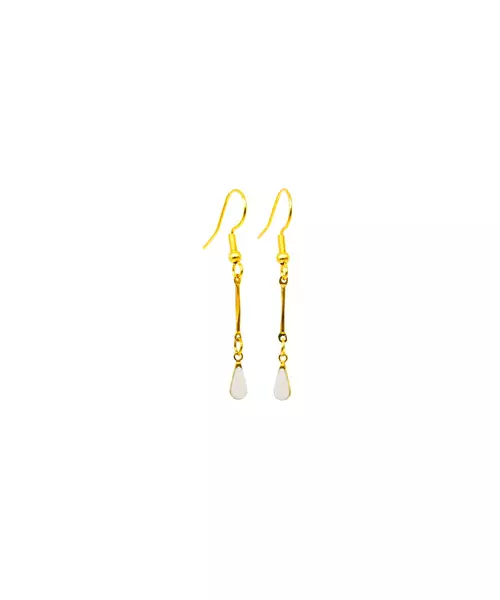 Hanging Drop Earrings - Stainless Steel Gold plated