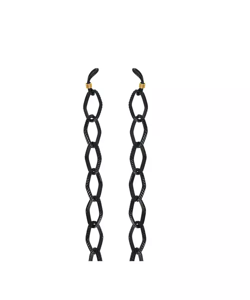 Glasses: Black Link Chain - Aluminium