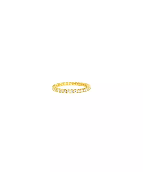 9ct Gold Ring - Infinity with Zircons