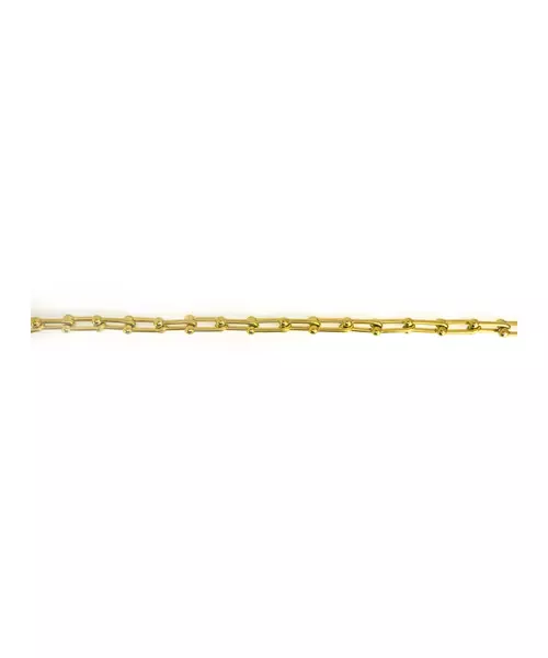 Bracelet Horseshoe link thin - Stainless Steel Gold Plated