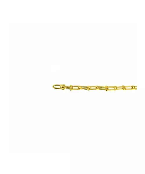 Bracelet Horseshoe link thin - Stainless Steel Gold Plated