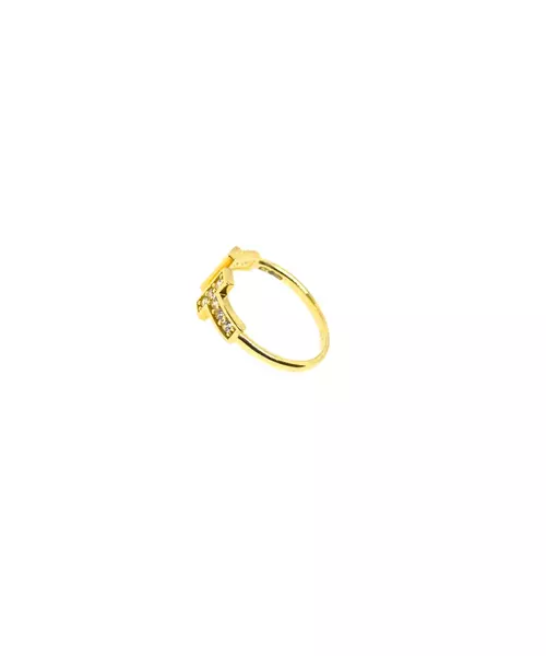 9ct Gold Ring - Double T