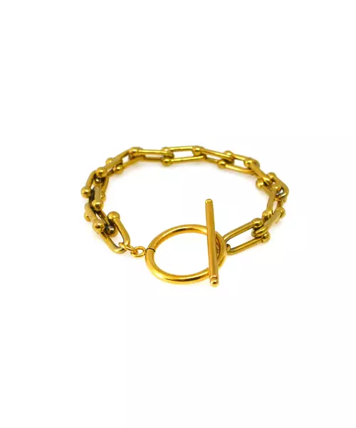 Bracelet Horseshoe - Stainless Steel Gold Plated