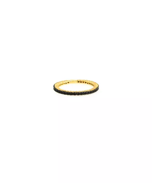 9ct Gold Ring - Infinity Black