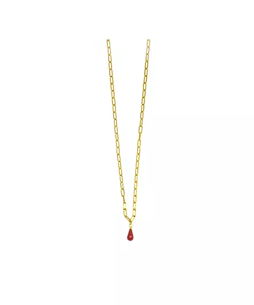 Necklace one Drop - Stainless Steel Gold Plated