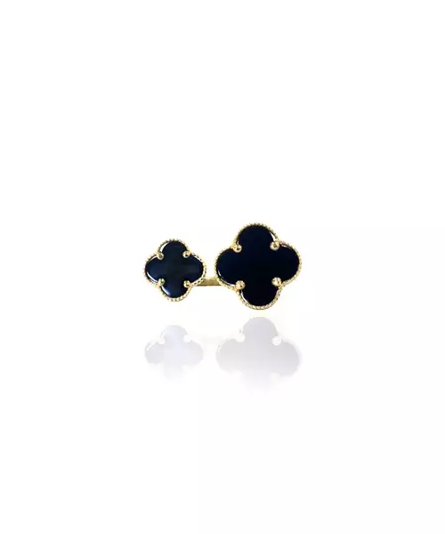 9ct Gold Ring - Four-leaf clover