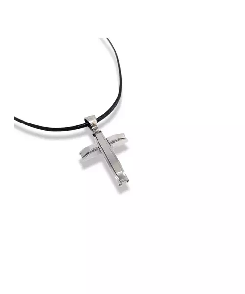 Necklace Cross - Stainless Steel Silver - No Chain(Only Pendant)