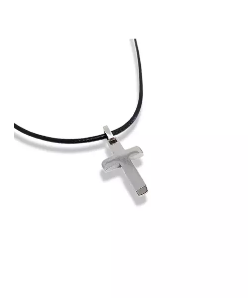 Necklace Cross Simple - Stainless Steel Silver - No Chain(Only Pendant)