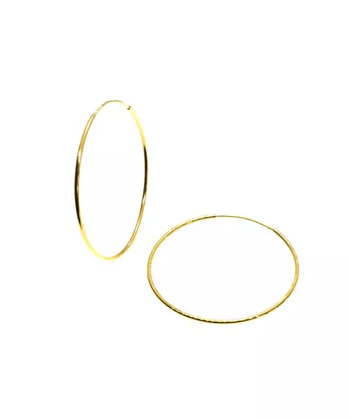 Plain 7.0 cm Hoops - Silver 925 or Gold Plated