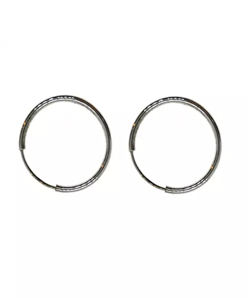 Thick Plain Hoops 4.0cm - Silver 925 and Gold Plated