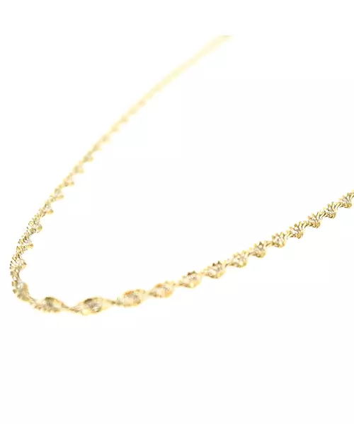 Diamond Cut Twist Necklace - Silver 925