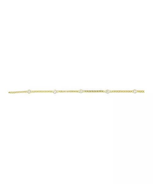 Bracelet Spaced Zircons- Silver 925 and Gold Plated