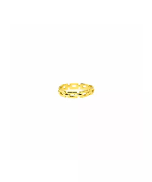 Ring Link Chain - Silver Gold Plated