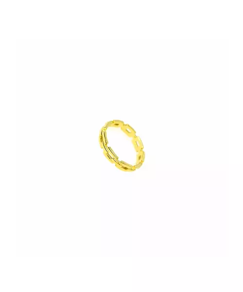 Ring Link Chain - Silver Gold Plated