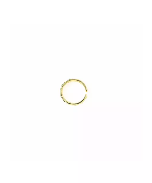 Ring Double Chain Octagon - Silver Gold Plated