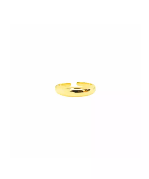 Ring Plain Arch - Silver Gold Plated