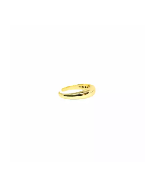 Ring Plain Arch - Silver Gold Plated