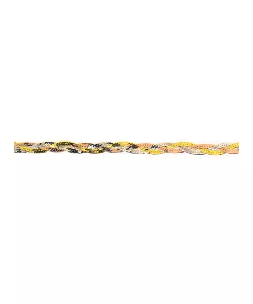 Bracelet Braid Chain - Silver 925 and Gold Plated