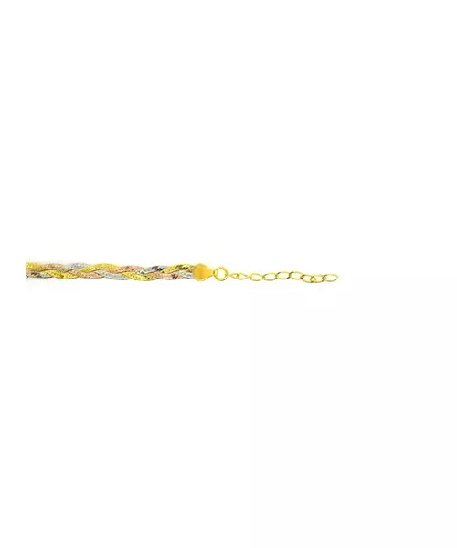 Bracelet Braid Chain - Silver 925 and Gold Plated