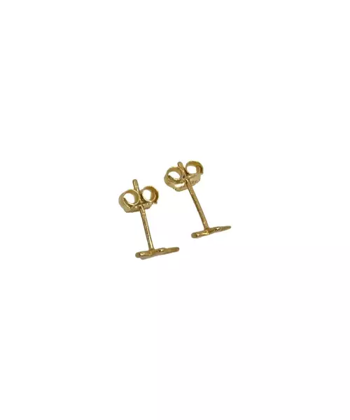 Plain Cross Earrings - Silver 925 and Gold Plated