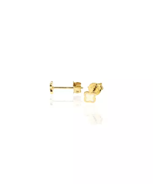 White Cross Earrings - Silver 925 and Gold Plated