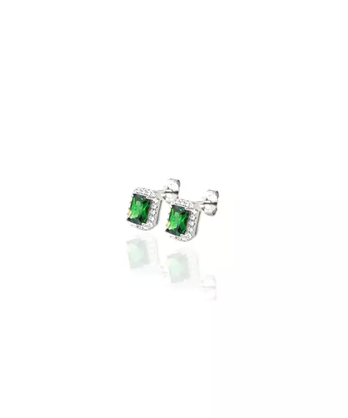 Diana Baquette with Green Zircon - Silver 925