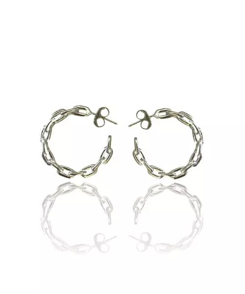 Hoops Link Chain - Silver 925 Gold Plated