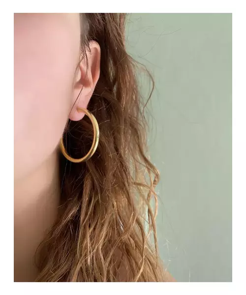 Chunky Hoops 4cm - Silver 925 Gold Plated