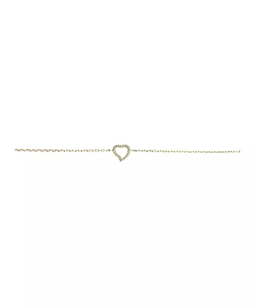 Heart with Zircons Bracelet - Silver 925