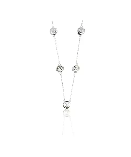 Necklace Spiral 5 coins- Silver 925 and Gold Plated