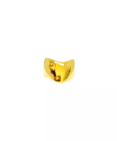 Ring Thick Minimal – Silver 925 and Gold Plated