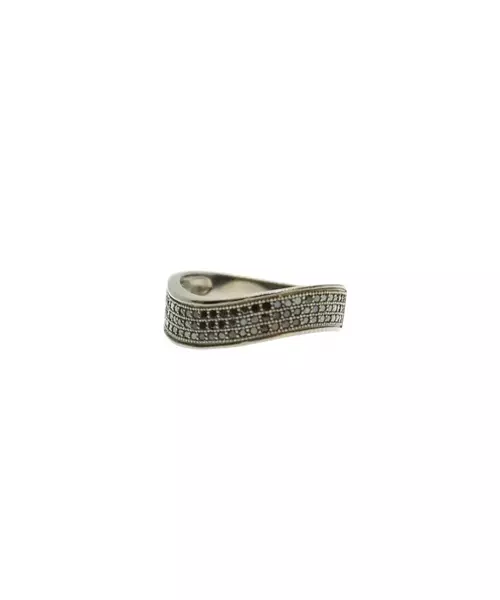 Silver 925 - Ring with Black Zircons