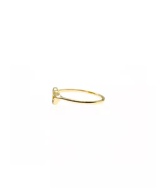 Silver 925 Gold Plated - Kiss with Zircons Ring