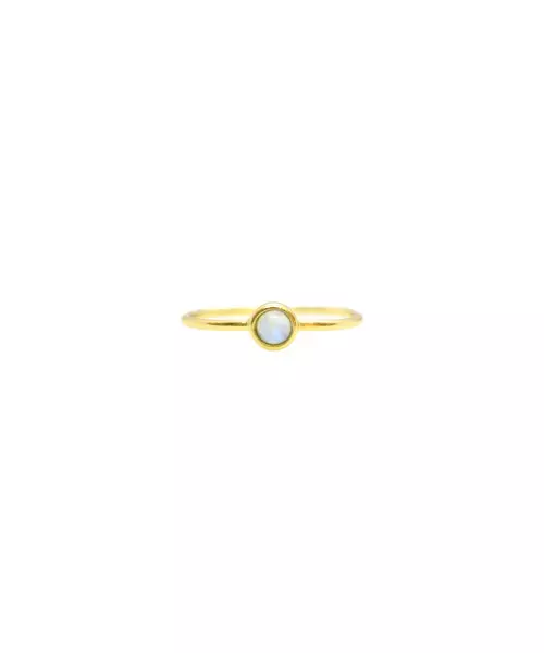 Ring Opal Minimal - Silver 925 and Gold Plated