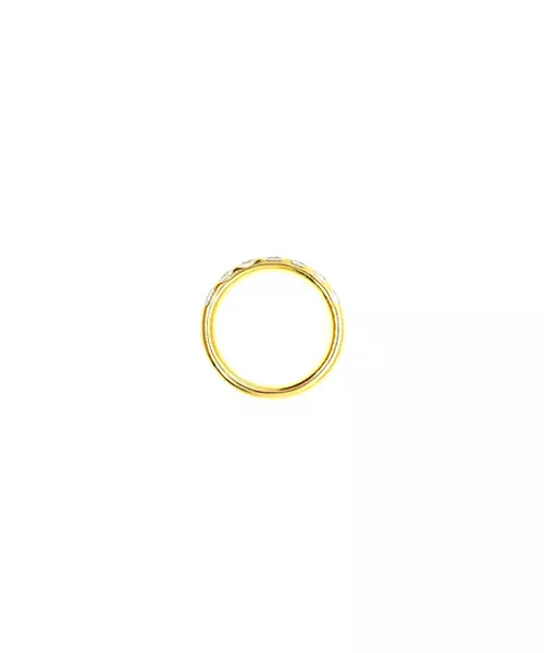 Silver 925 Gold Plated - Ring with White zircons