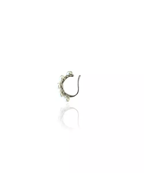 Cuff Earring with Pearls - Silver 925 - Yellow Gold Plated