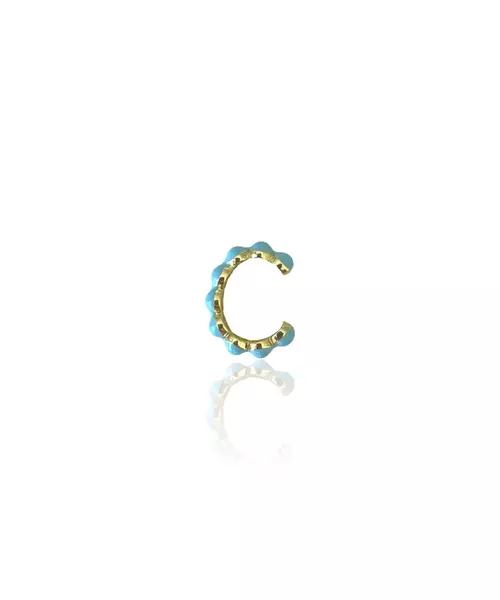 Cuff Earring with Turquoise - Silver 925