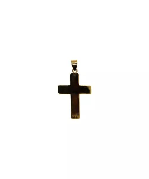 9ct Yellow and White Gold Cross with Jesus Christ