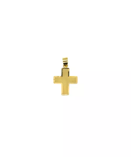 9ct Gold Cross - Squared Double Side