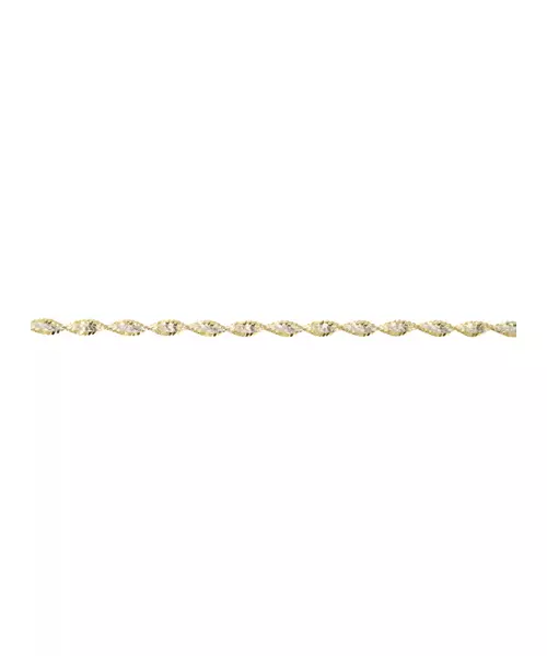 Diamond Cut Double Color Twist Bracelet - Silver 925