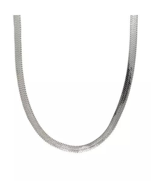 Necklace Flat Snake 5 mm 40 cm - Stainless Steel Silver