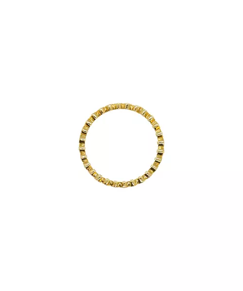 9ct Gold Round Zircons  - Wedding Band