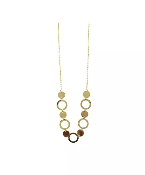 9ct Gold Necklace - Circles Geometric