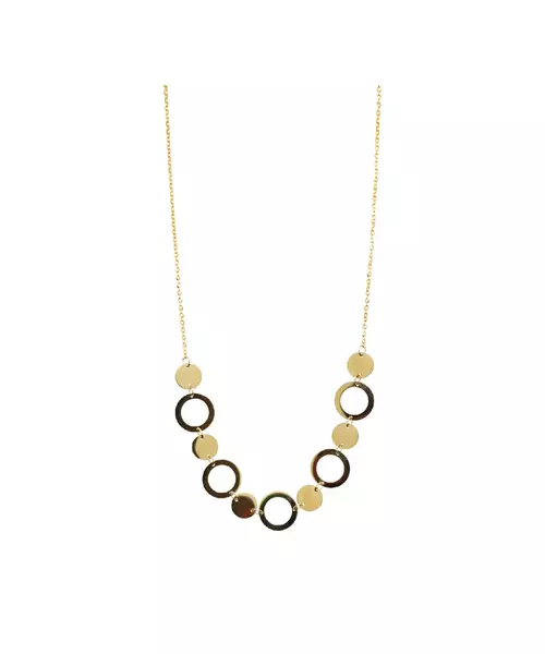 9ct Gold Necklace - Circles Geometric