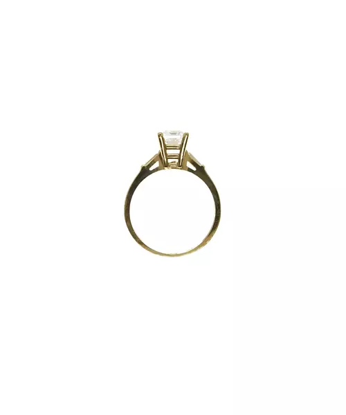 9ct Gold Ring - Baguette Emerald Style